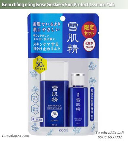 Kem chống nắng Kose Sekkisei Sun Protect Essence Milk SPF50/PA++++