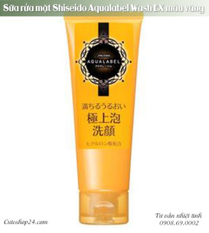 Sữa rửa mặt Shiseido Aqualabel wash EX - màu vàng