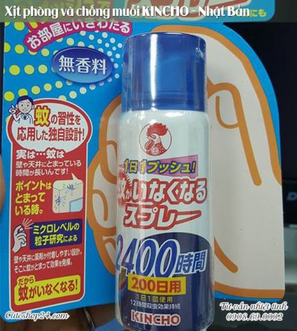 Xịt phòng chống muỗi Nhật - 200 ngày KINCHO